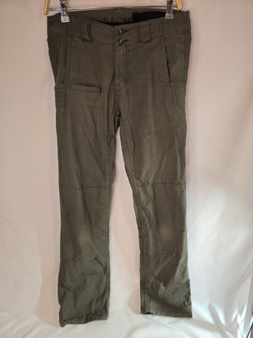 Dovetail Workwear Day Construct Pants Women's 6 Green Ripstop Double Knee